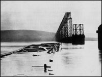 El puente de Tay Bridge, destruido