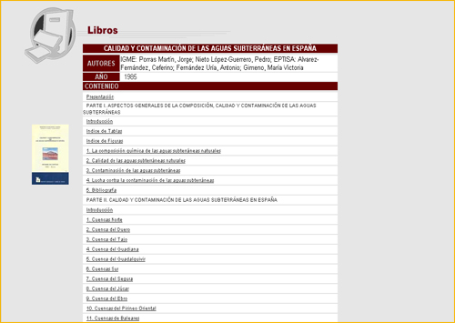 Calidad y Contaminacin de las Aguas Subterrneas en Espaa