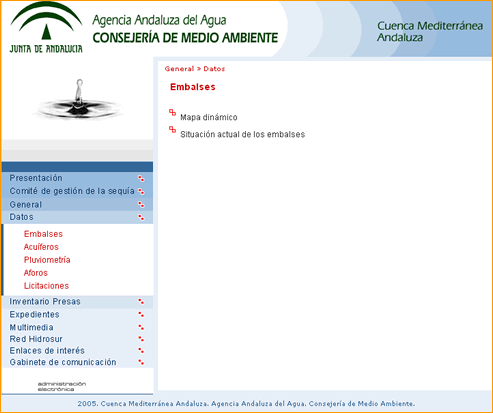 Los embalses en la Agencia Andaluza del Agua