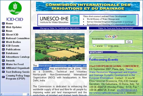 International Commission on Irrigation and Drainage