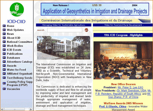 International Comminssion on Irrigation and Drainage